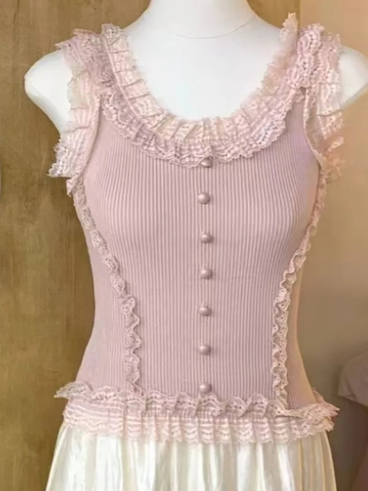 الكورية الدانتيل المرقعة المحاصيل الأعلى المرأة U...