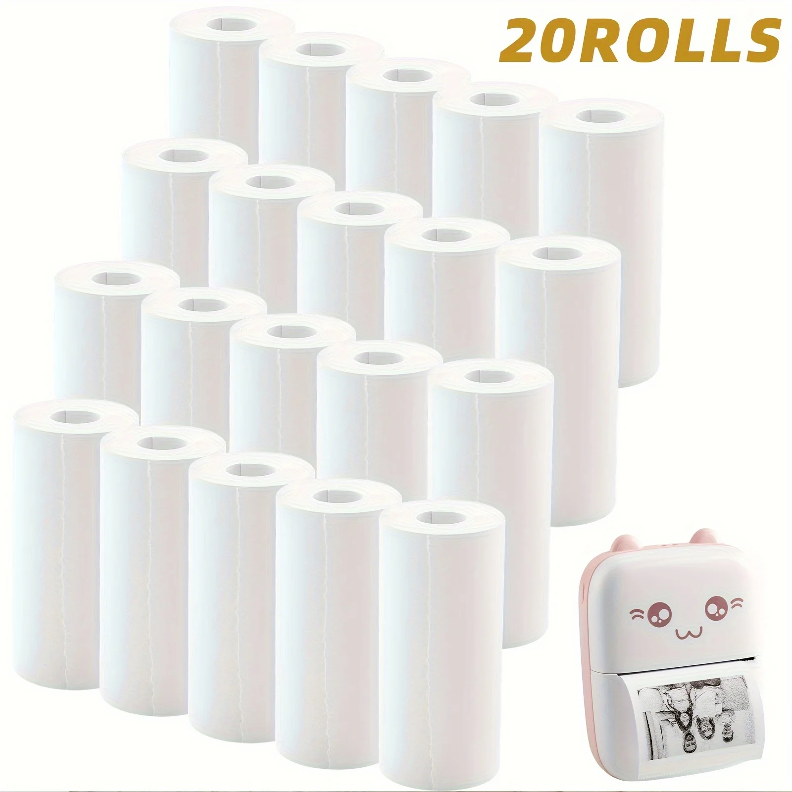 20 Rolls Thermal Printing Paper – 57×25mm, Compatible with Kids Cameras, Clear & Long-Lasting Print