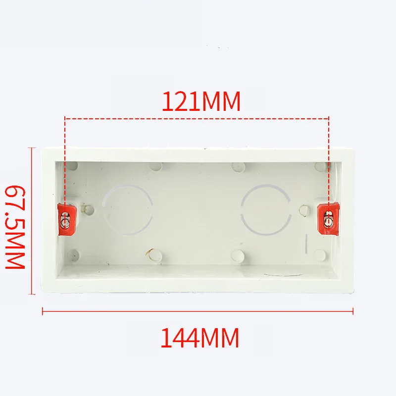 118 Type Universal Two-position, Three-position, Four-position Concealed Junction Box Switch Socket Rectangular Bottom Box White