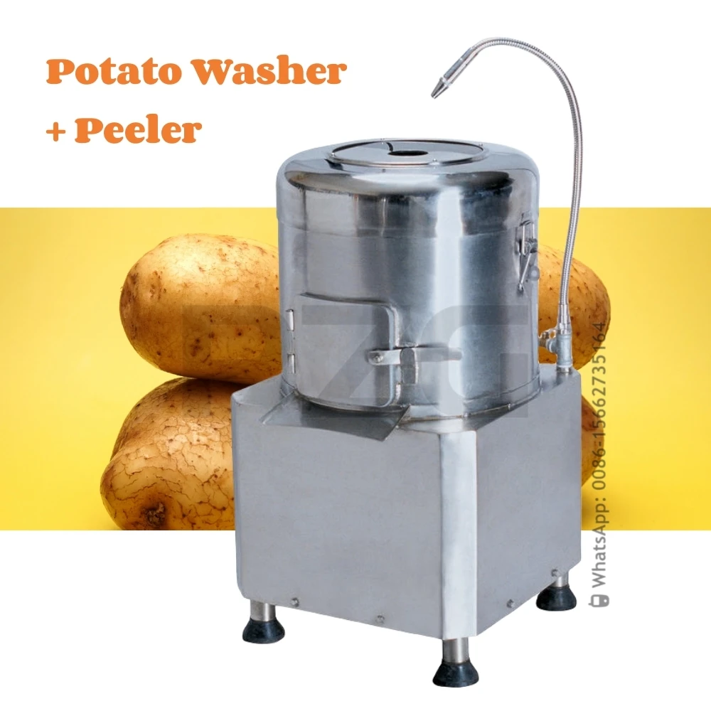 Automatic 8/15/30kg Potato Peeler Washing And Peeling Equipment Commercial Small Scale Potatoes Peeling Machine For Restaurant 5