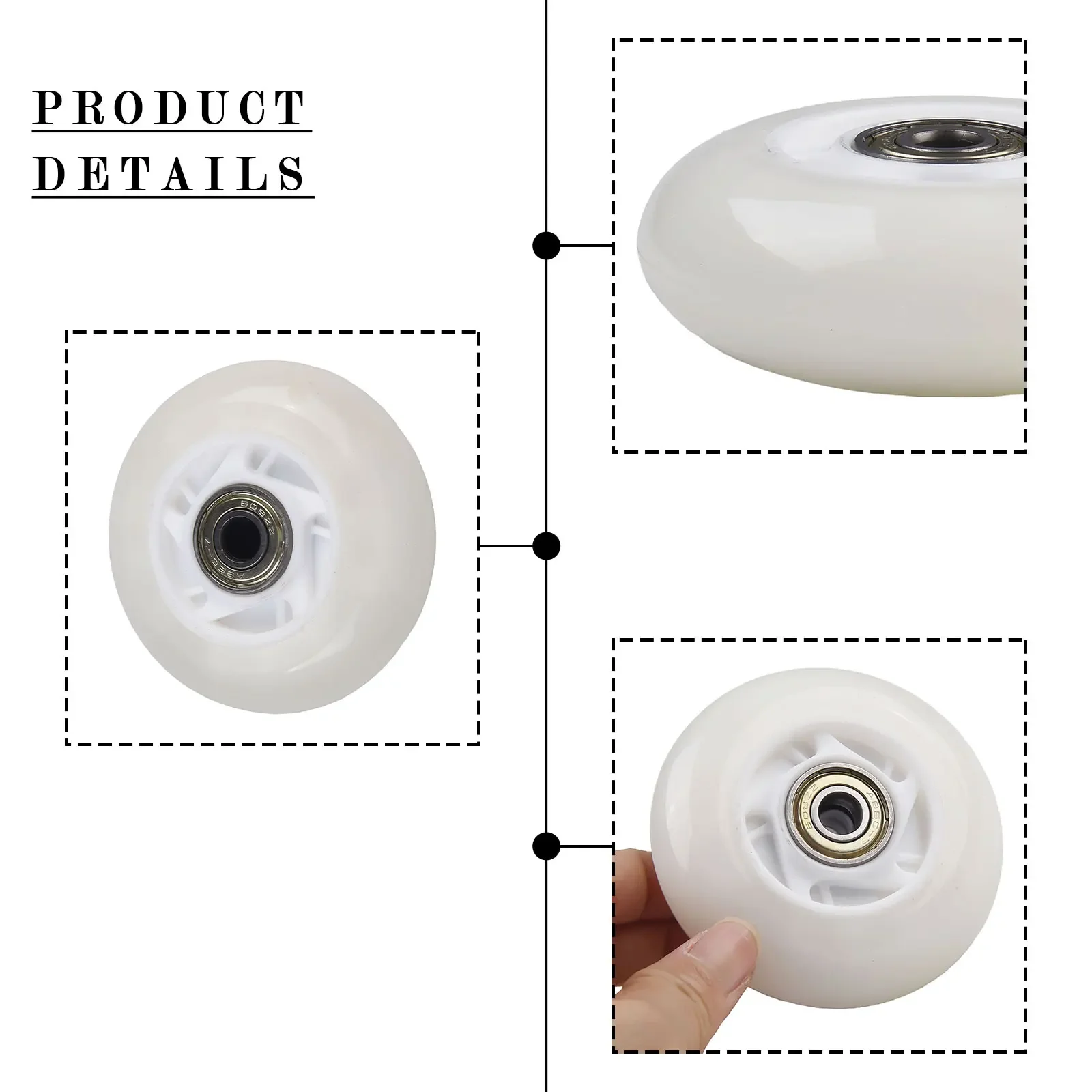 64/70/72mm Outdoor Inline Hockey Skate Wheels High Elasticity Bearing Glitter for Skates Roller Skates Luggage Parts roller skating wheels
