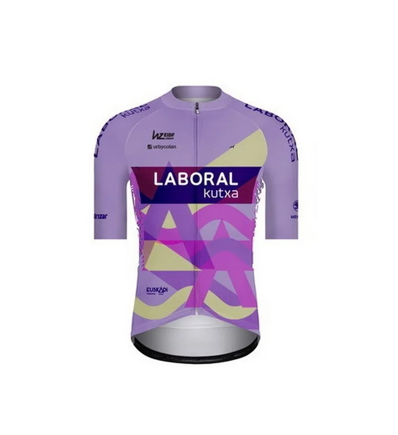 LABORAL KUTXA TEAM Men's Cycling Jersey Short Sleeve Bicycle Clothing With Bib Shorts Ropa Ciclismo