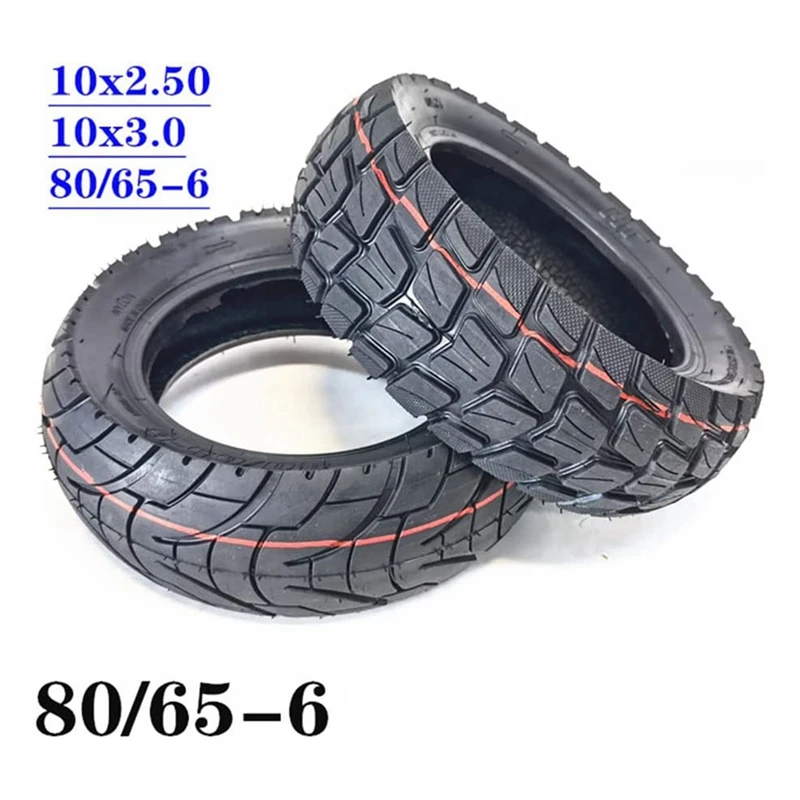 10 Inch Tubeless Electric Scooter Tire,80/65-6 Tire,10X3.0-6 E-Bike Explosion-Proof Rubber Tires-ABNF