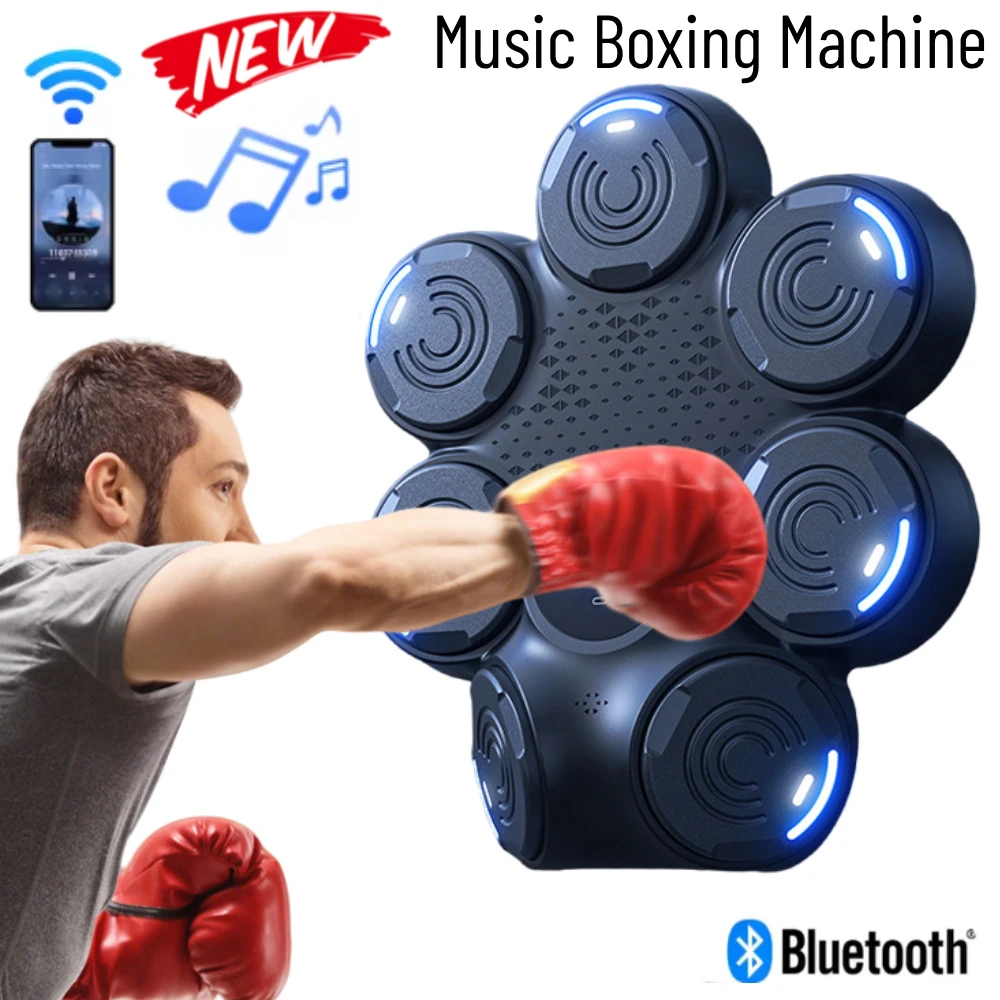 Music Boxing Machine Bluetooth Smart Training Equipment Wall Target for Adult Children music boxing toys