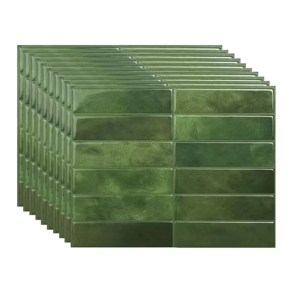 Wall Stickers Ceramic Decals Peel and Stick Backsplash 5/10/15/20 Sheets of 11.4" x 9" 3D Adhesive Peel and Stick Tile Backsplash for Kitchen Wall Tile