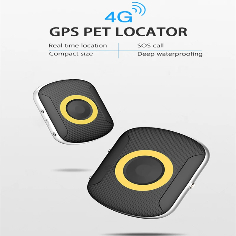 Dog GPS Tracking Collar Waterproof 4G Mini Cat Anti-Lost Alarm Locator Support Geo-Fence SOS Smart Kids Locator