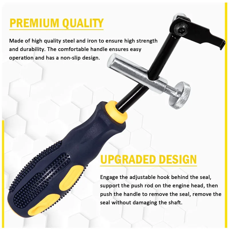58430 & SP009 Shaft Type Seal Puller Universal Seal Puller For Auto & Motorcycles W/ Spare Hook Crankshaft Camshaft Remover Seal Puller