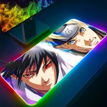 Tapis RGB Naruto – LED Gaming XXL avec Jiraiya, Sasuke & Uchiha Clan 1