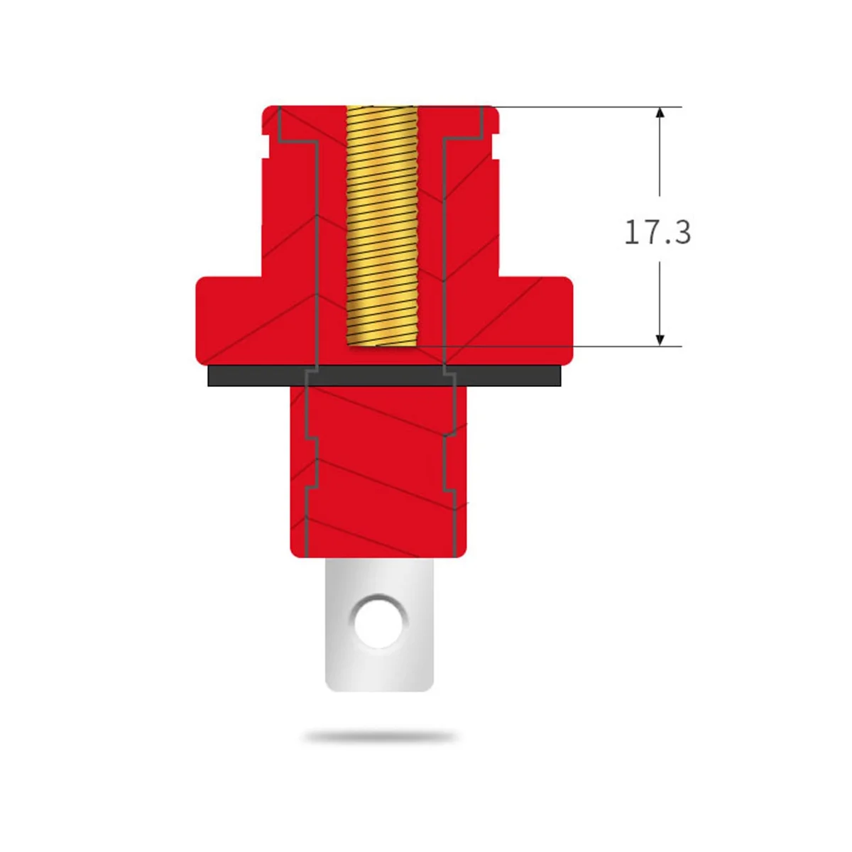 2Pcs200AAllCopperLithiumBatteryPostHighCurrentCopperTerminal