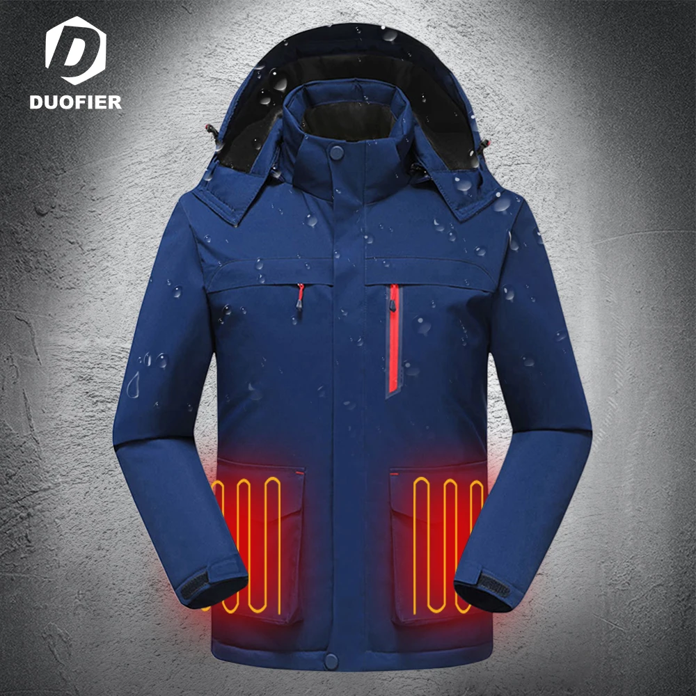 Chaqueta calefactable para hombre, ligera, cálida, a prueba de viento, con  capucha eléctrica aislada con calefacción USB, chaqueta acolchada para exte