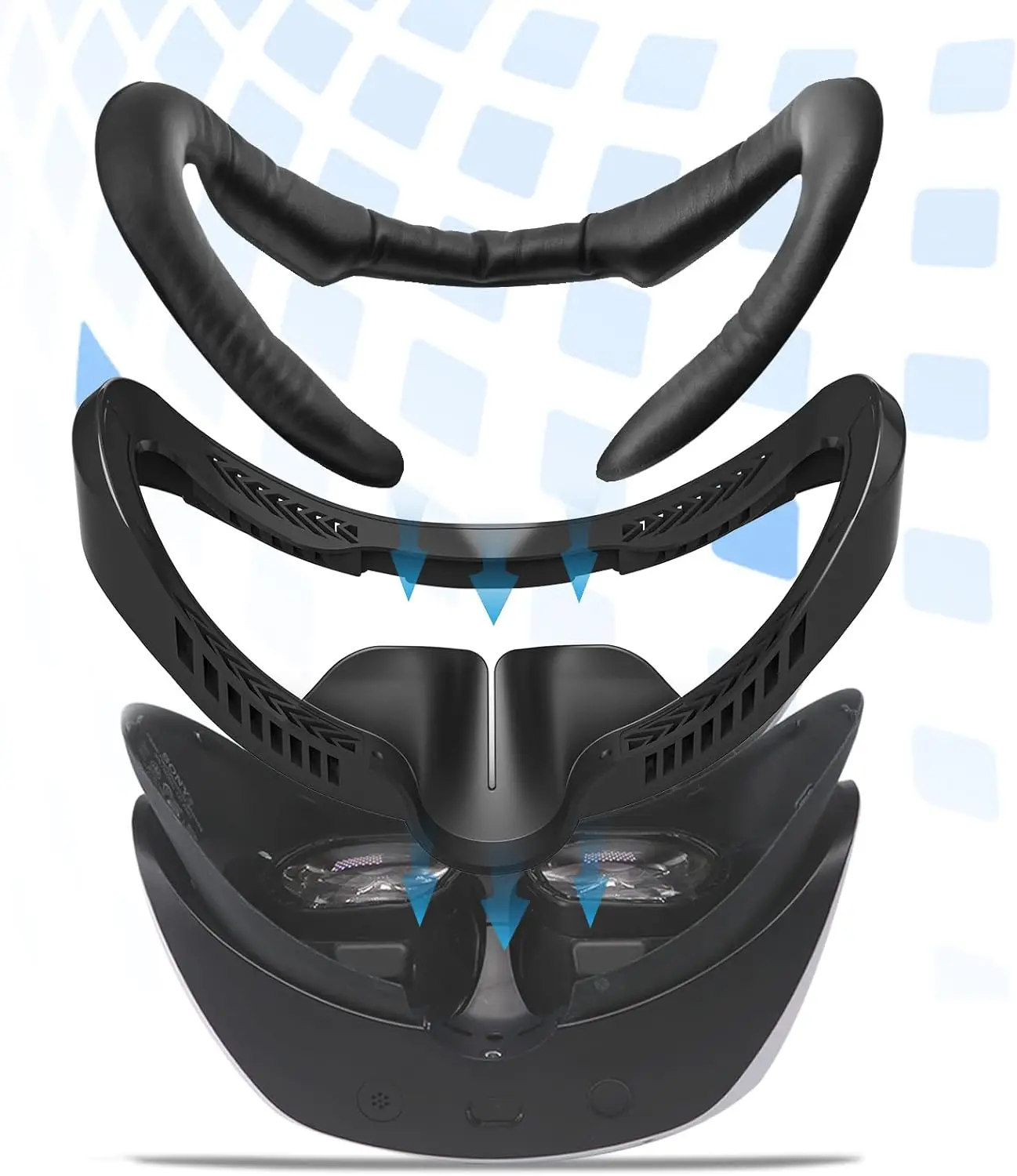 Compatible with PlayStation VR2 Face Bracket Replacement VR PU Leather Facial Interface Pad Protective for PSVR2