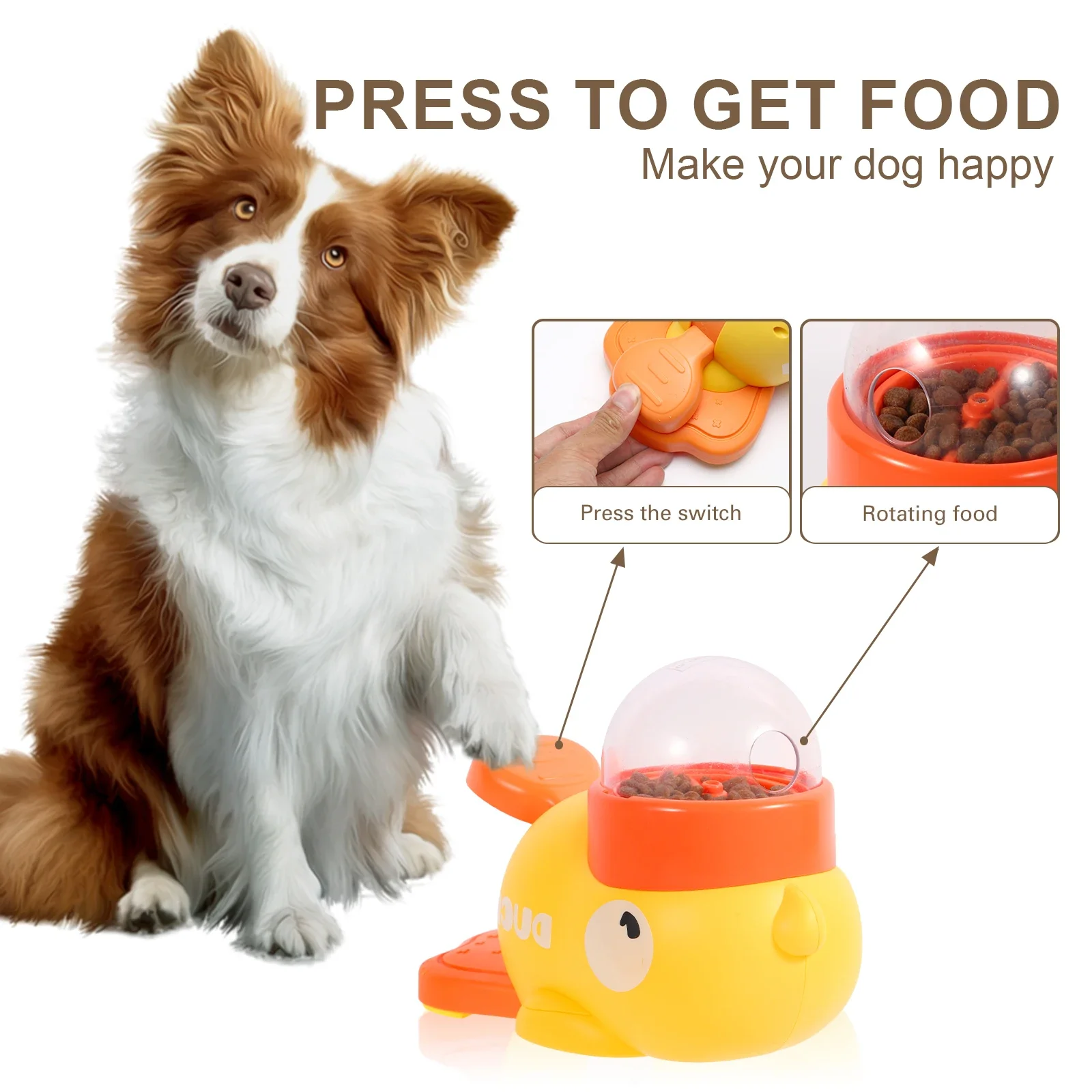 Interactive Duck Dog Toy Feeder 2