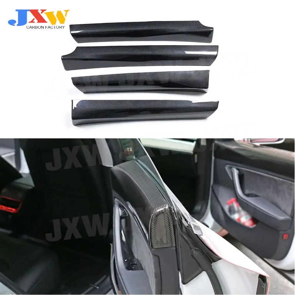

Dry Carbon Fiber Gloss / Matte Black Inner Panel Door Trim For Tesla Model Y & Model 3 Interior Panel Sticker
