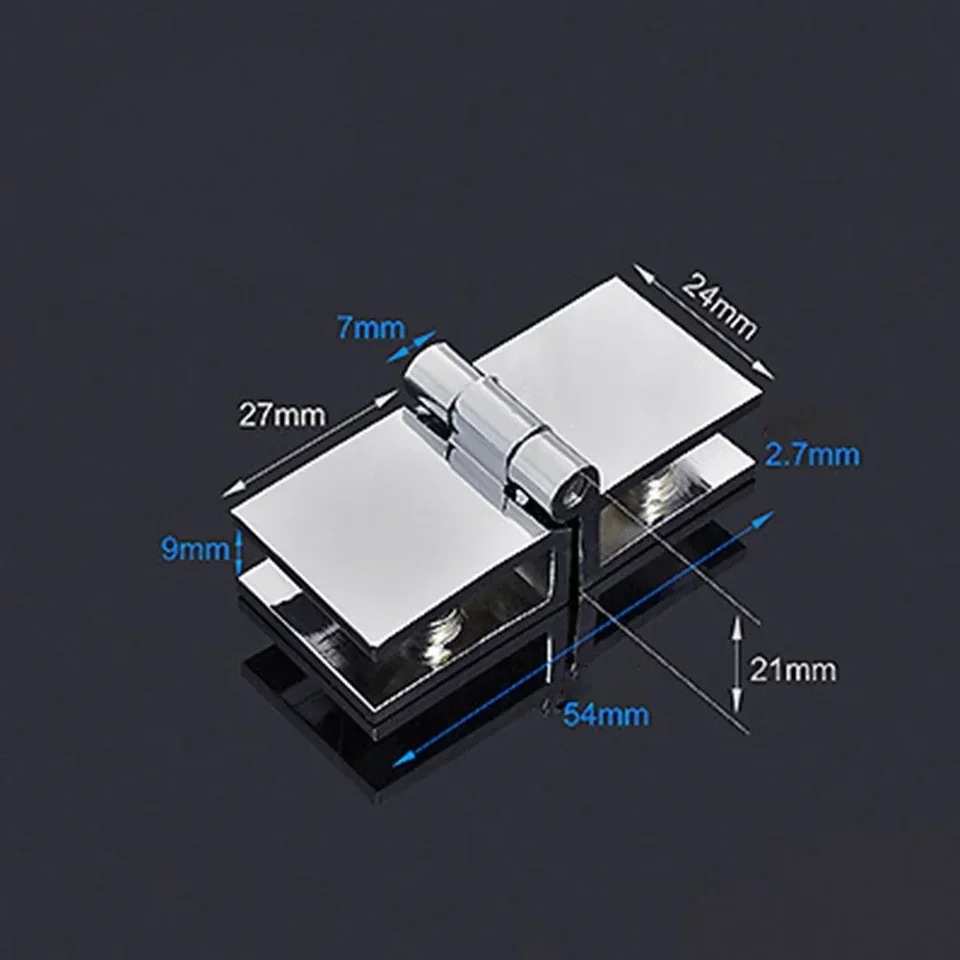 Drenky Lot De 2 Charnières De Porte En Verre à 180 Degrés Sans Perçage Pour Verre D'épaisseur De Verre De 5 Mm à 8 Mm