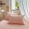 100% Cotton Pink Fitted Sheet Dust Protector Cover Universal Mattress Cover Bed Sheets Queen with Elastic Bed Linens Bedding Set 4
