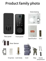 RAYKUBE DS01 4-language Tuya Smart Fingerprint Deadbolt Lock with Latch/Door Sensor Auto Lock Key/Password/Card/ Tuya APP Unlock - Image 6