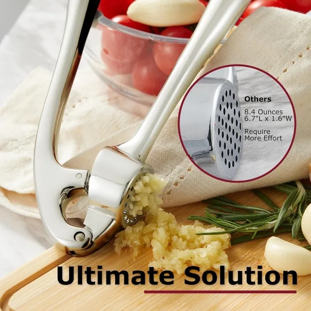 Cheer Collection Premium Garlic Crusher Heavy Duty Garlic Press With Easy Clean Design