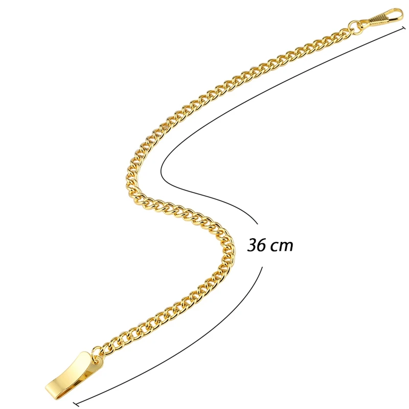 Bronze/Black/Gold/Silver Slice Buckle Pocket Chain for Watch Jewelry Sheet Buckle Accessories Pocket Watch Chains