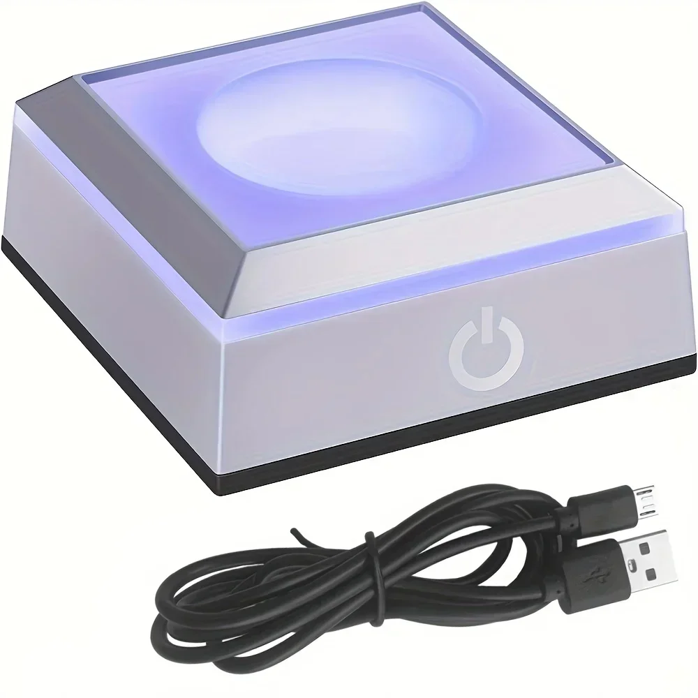 Base Espositiva LED Rotonda Con Luci Multicolore – Piedistallo Per Bottiglie, Statuette Di Cristallo