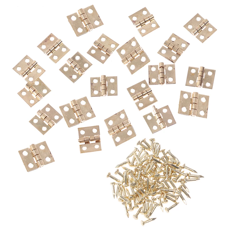 10/20PCS Mini Cabinet Door Hinges 8mm*10mm for Jewelry Box Furniture Hardware