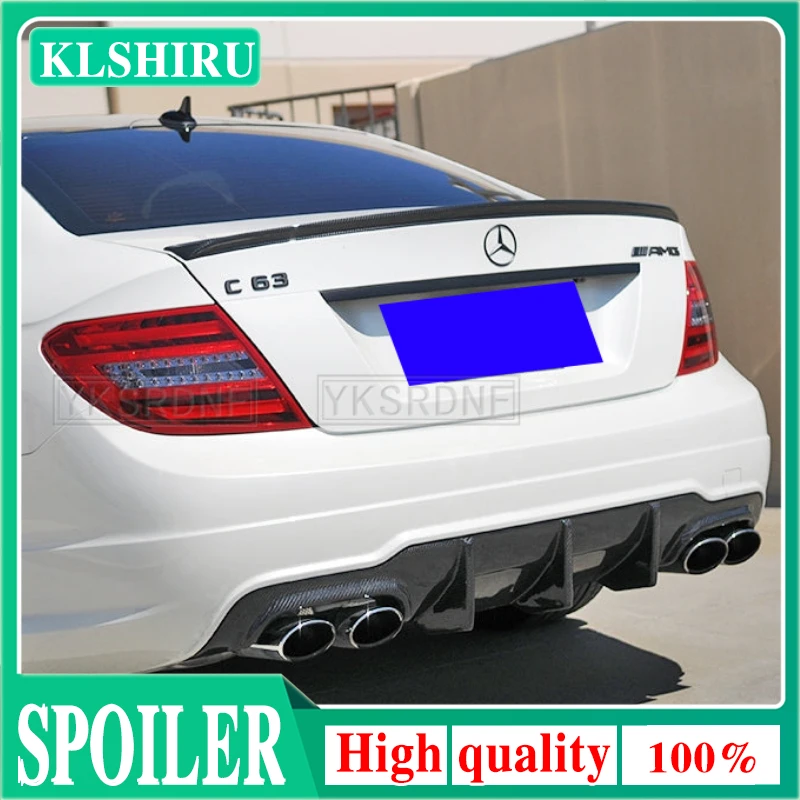 

For W204 Coupe 2 Doors C-Class C180K C200 Spoiler 2008-2014 High Quality ABS Plastic Car Tail Wing Decoration Rear Trunk Spoiler