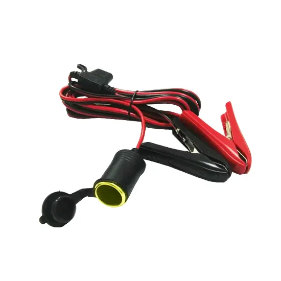 Battery Alligator Clip to Female Cigarette Lighter Socket Cable 20A Fuse with Waterproof Cover 12V/24V 14AWG for Car Trucks power cord power plug car fuse holder solder cable cigarette lighter charger car cigar lighter seat cigar lighter mother seat battery power connector kit