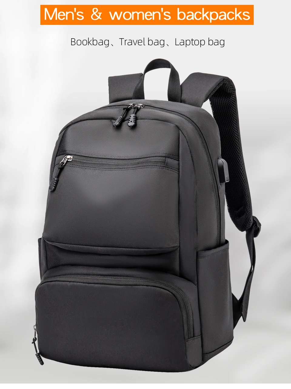 Generic Waterproof Backpack For Men Business USB Charging Male Backpack