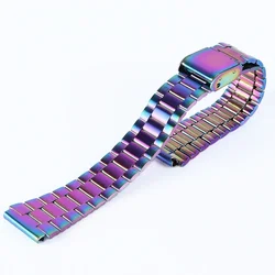 Timeless Stainless Steel 18mm Vintage Metal Watch Strap - 18mm (Type1 colorful)