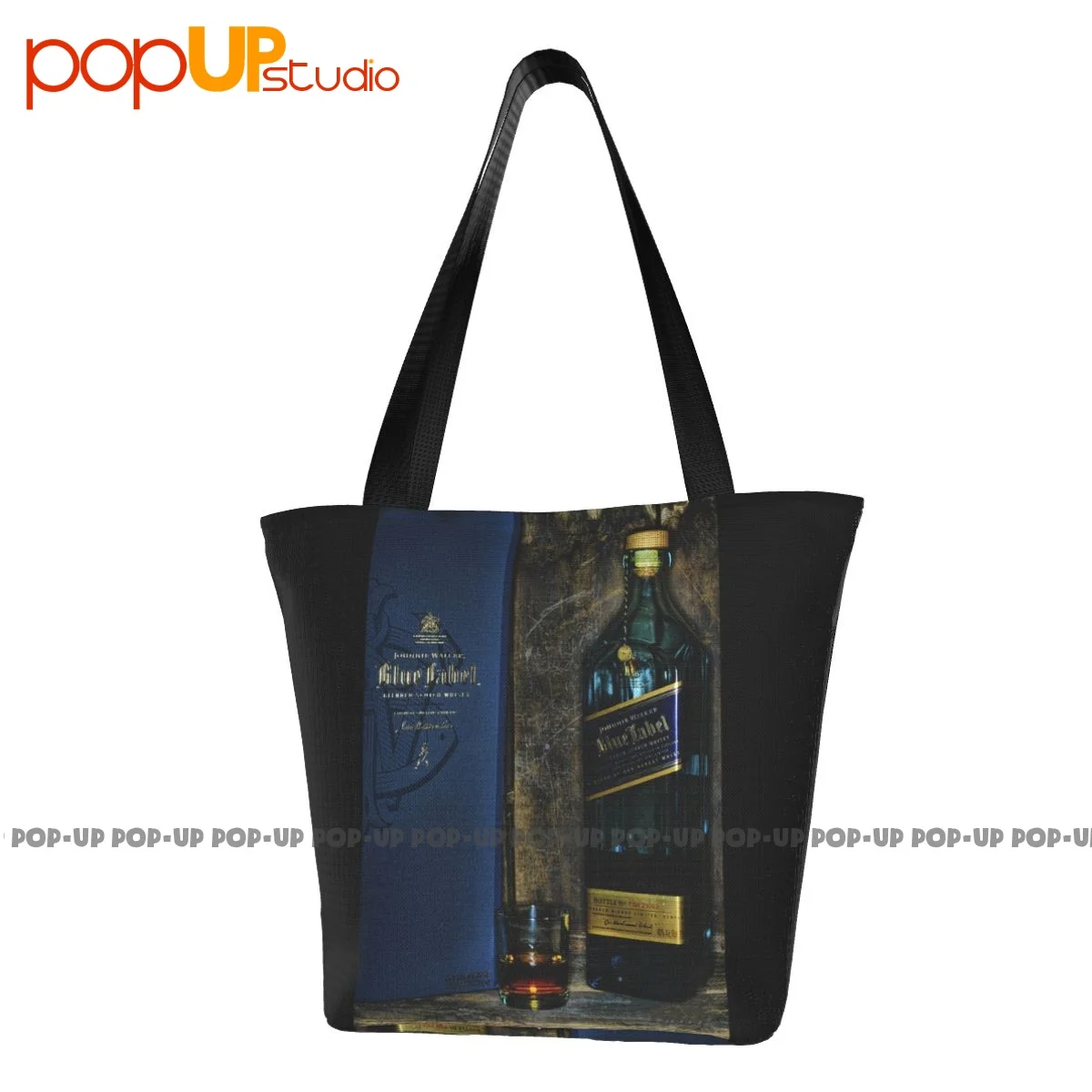 Johnny Walker Blue Label Whisky P-485 Borse Divertenti Shopping Bag Portatile Eco-Friendly