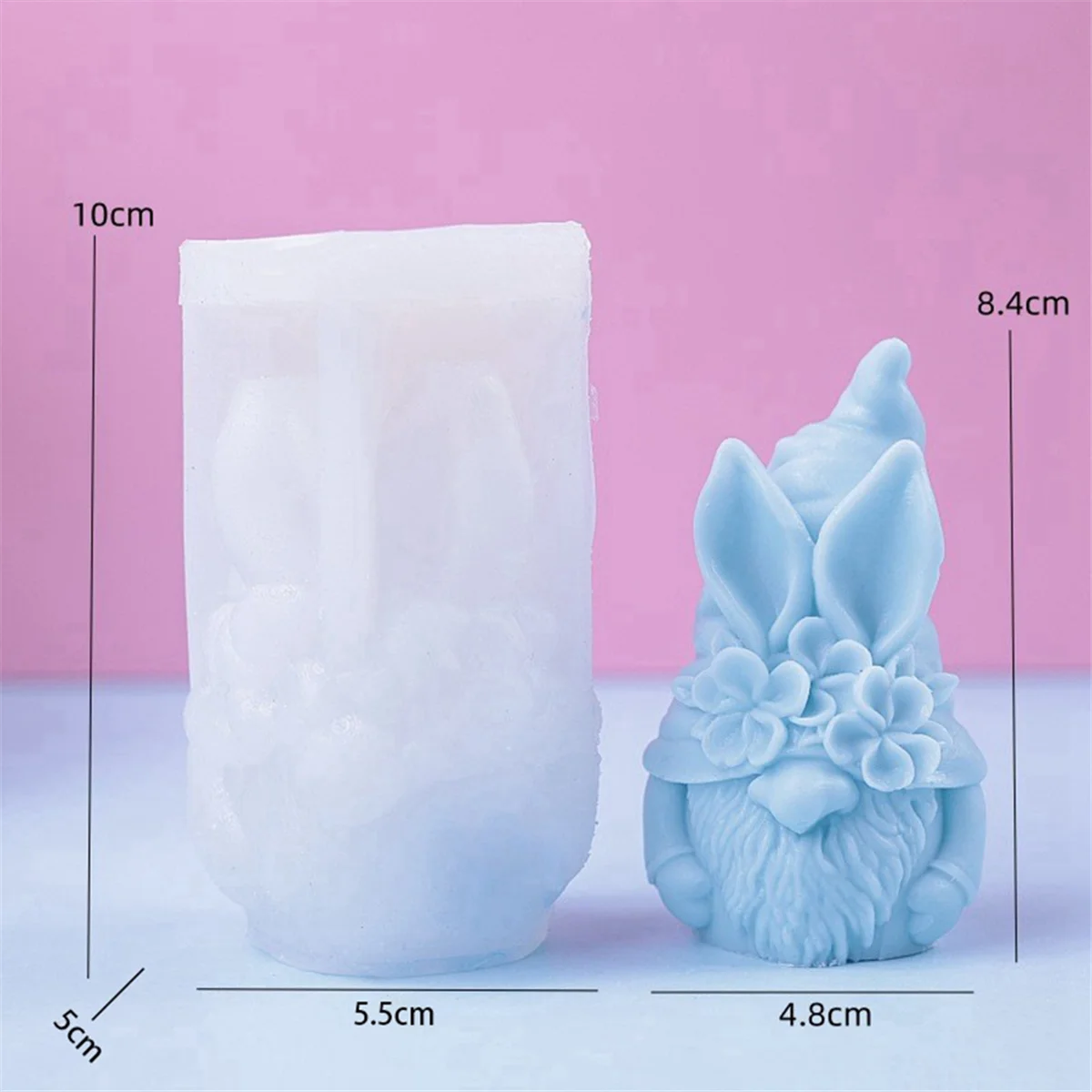 BAAU 3D Dwarf Silicone Candle Mold-Santa Claus Portrait, DIY Chocolate, Soap, Resin & Plaster Crafts, Home Gift Ideas