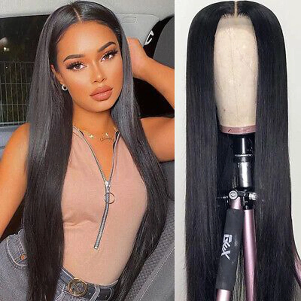 

Straight Wig 13x4 Lace Frontal Human Hair Wigs For Black Women Pre Plucked HD Transparent Lace Wigs Brazilian Remy Hair On Sale