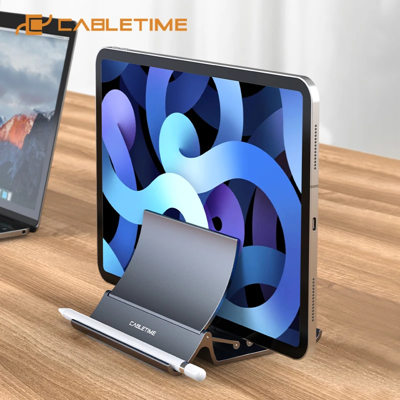 Supporto Per Laptop Verticale Cabletime Riduce Automaticamente Il Supporto Per Tablet Salvaspazio Per Macbook Surface Ipad Mobile Phone C418