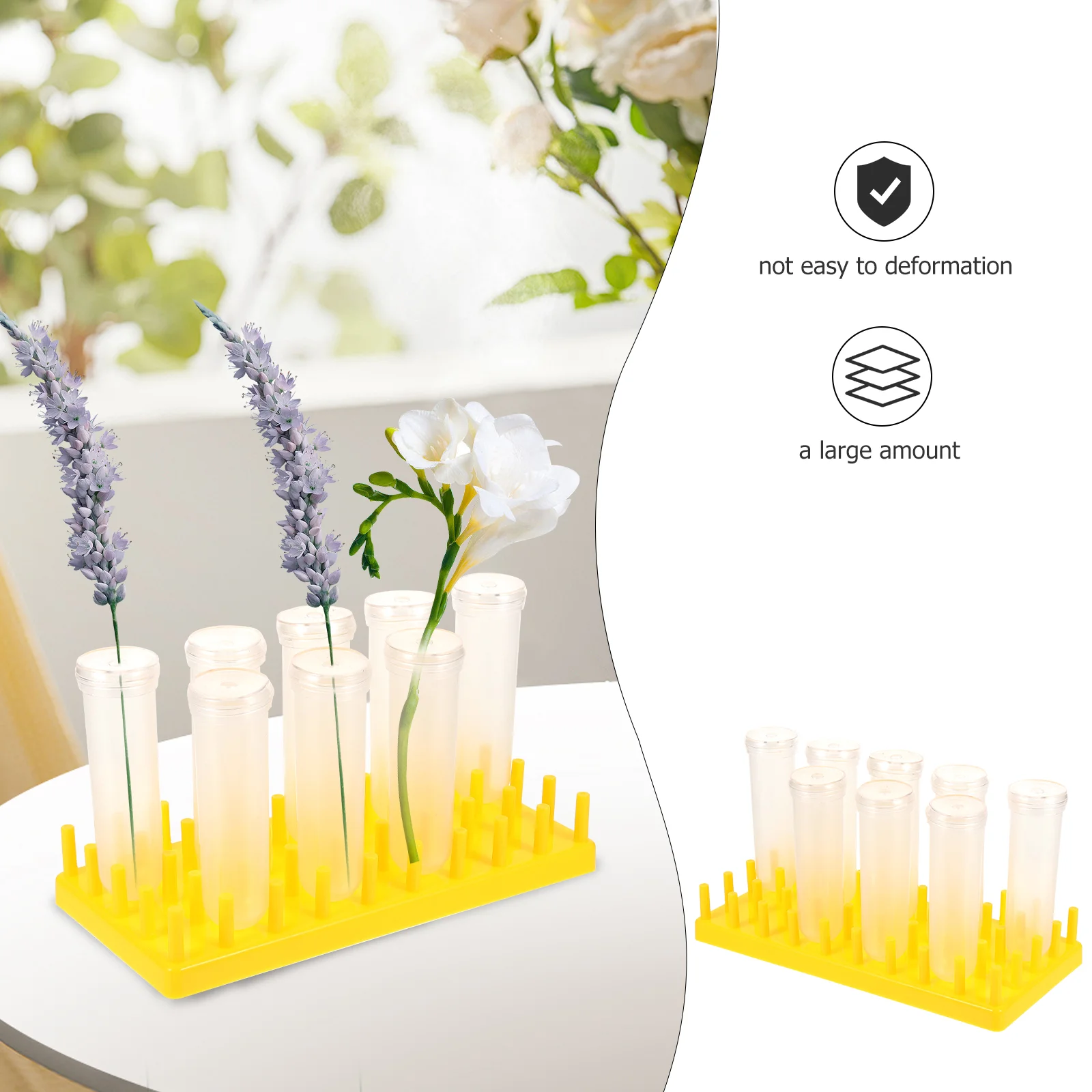 

Indoor Plants Planting Tube Tubes Water Retention Holder with Storage Rack Flower Arranging Supplies Reusable