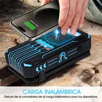 Solar Power Bank Fast 36800 мАч Беспроводное зарядное устройство Powerbank для iPhone 17 Samsung S24 Huawei Xiaomi PD 18 Вт Powerbank с быстрой зарядкой — изображение 2