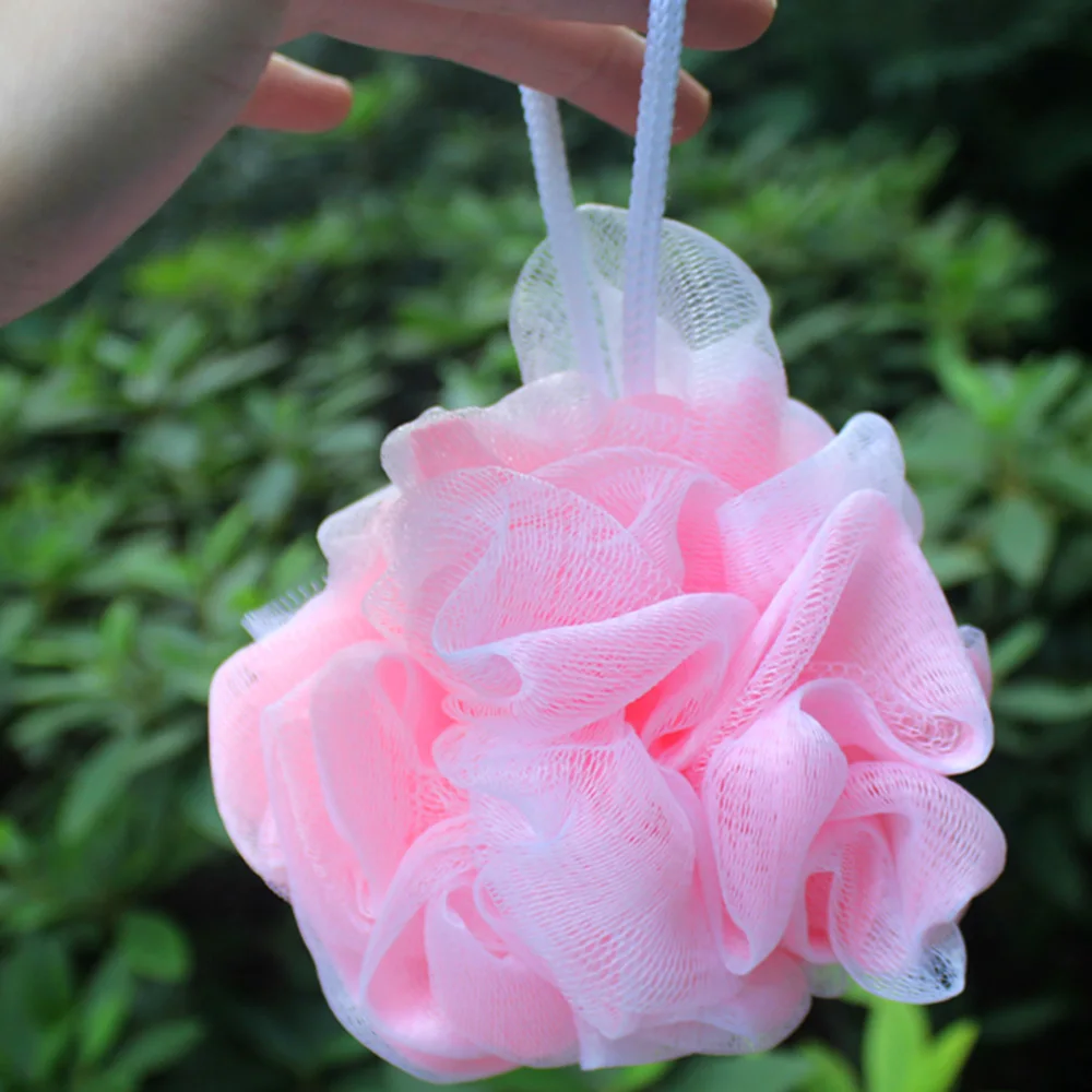 2/10pcs Sponge Flower Bath Ball Shower Mesh Foaming Sponge Body Cleaning Multi-foam Shower Brush Nylon Scrubber Color Random