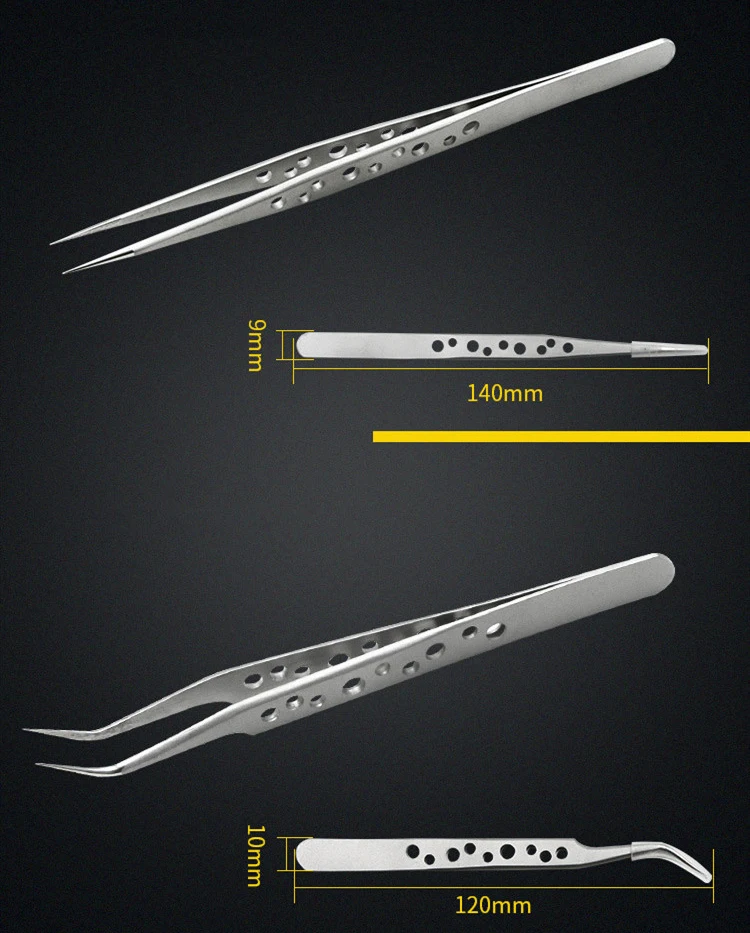 Description Picture 6 of itemPrecision Industrial Tweezers Anti-static Magnetic Stainless Steel Tweezers Set For Electronics Soldering Maintenance Hand Tools