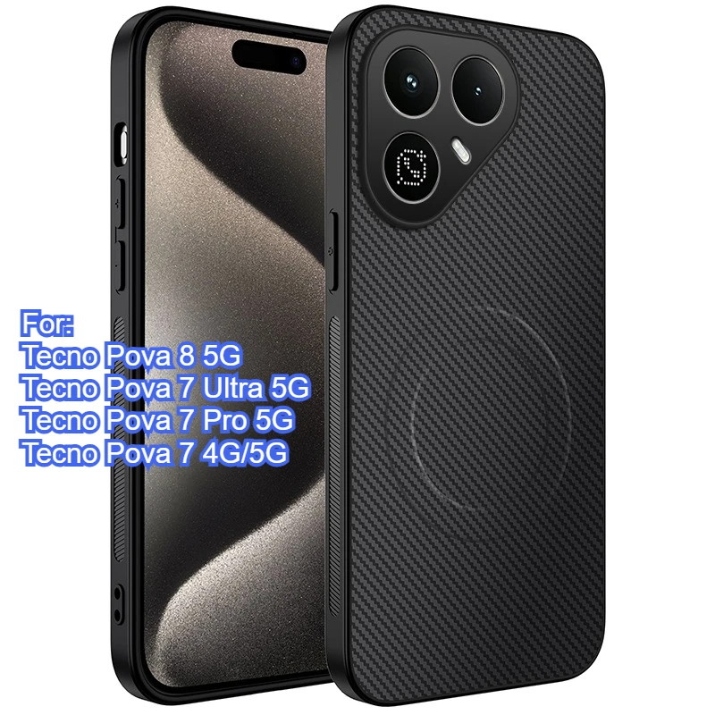 Luxury Carbon Fiber Texture Magnetic Ultra-Thin Shockproof Case