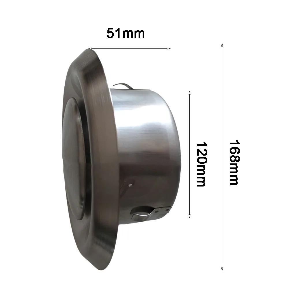 Wall Air Vent Outlet Stainless Steel Metal Cover Exhaust Grille 100 125 150mm For Tumble Dryer Vents Bathroom Vents