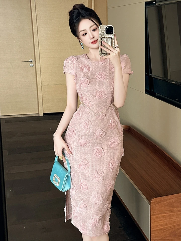 button up midi sweater dress Willow Contrast Stitch Midi Sweater Dress