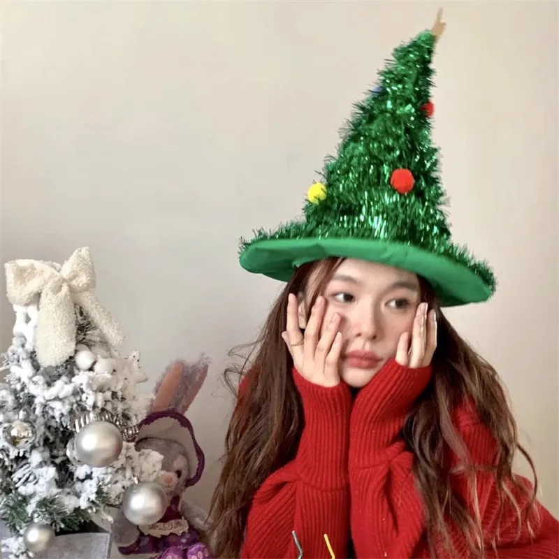 Christmas Tree Hat Elk Deer Xmas Hat Cap Party Headwear Hair Clip Hair Hoop Christmas Headband Party Costume Supplies hair accessories christmas beanie hat