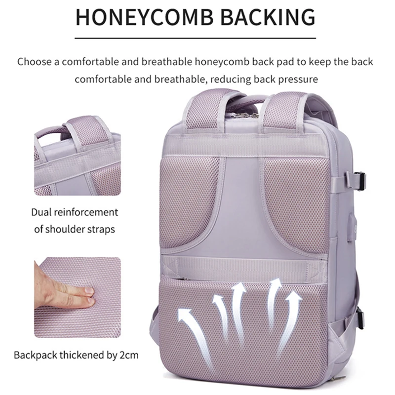 Women Large Travel Backpack Waterproof Stylish Casual Daypack Bags Travel Laptop Backpack USB Charging Port Bag Outdoor Backpack