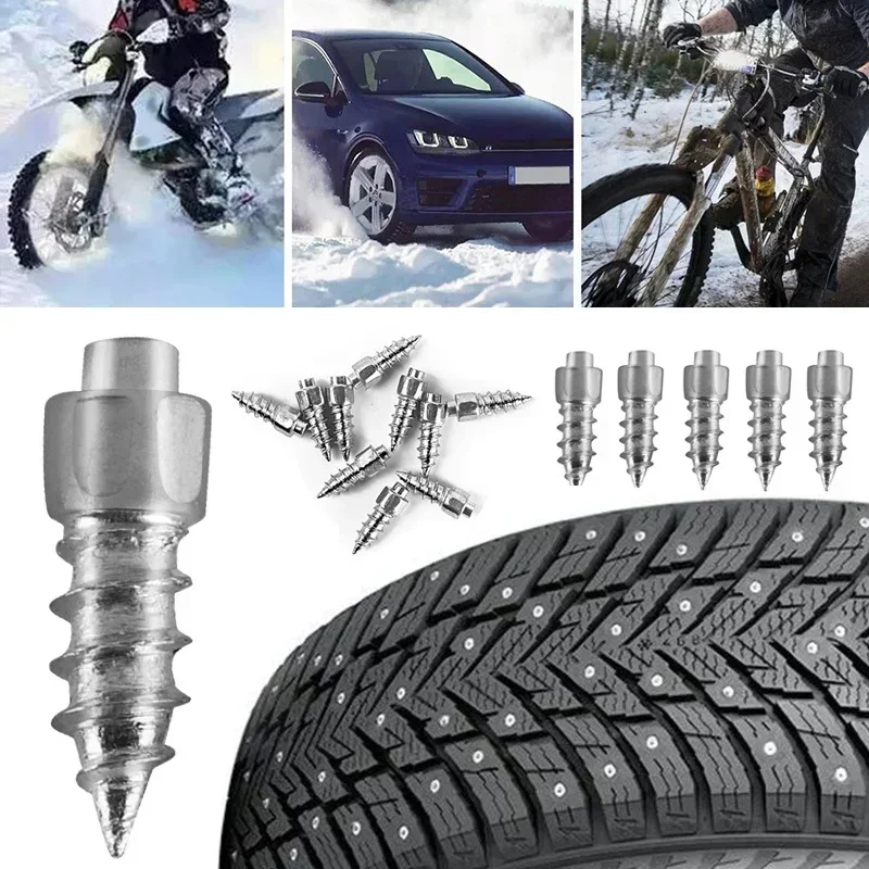 Wheel Tyre Studs Motorcycle Fastener Kit 1-50pcs Car Winter Anti-Slip Screws Nails Tools Universal Auto Motorcycle Bike Shoe Anti Skid Snow Spikes Studs Screws