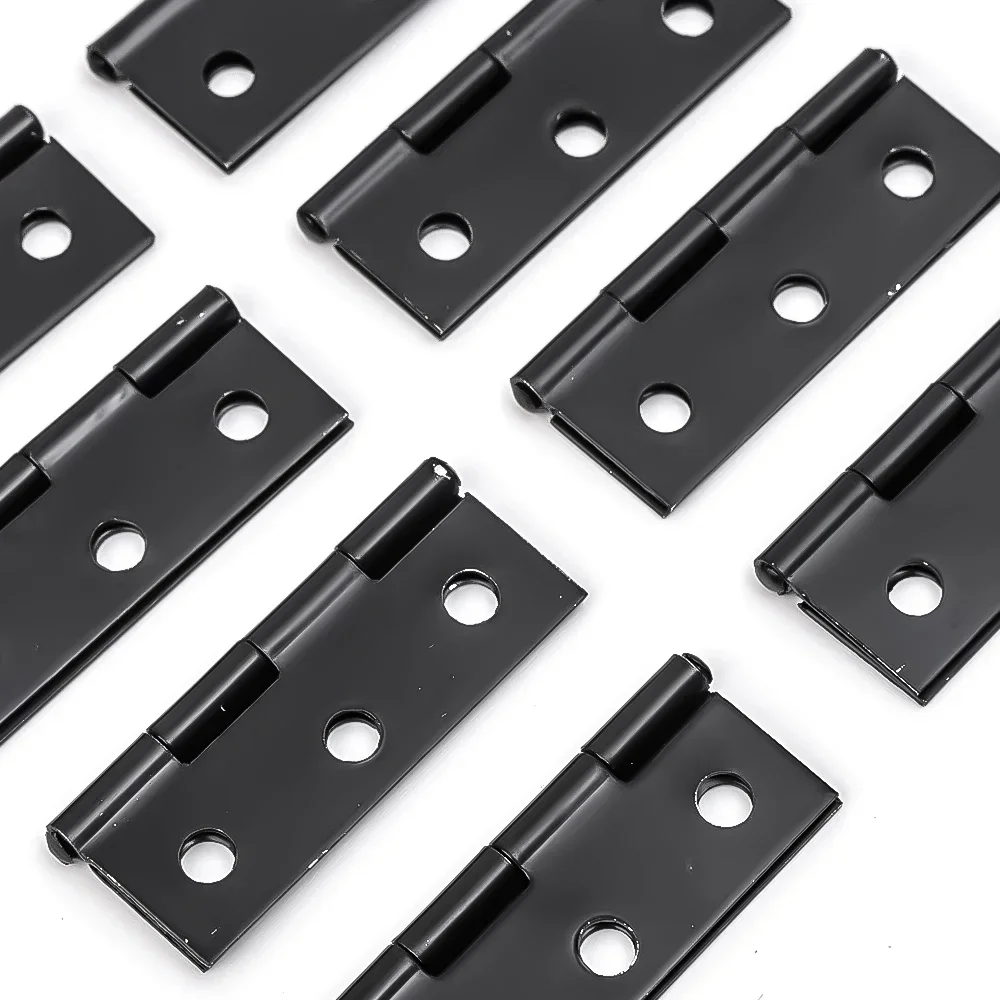 Black Door Hinges Stainless Steel Butt Hinges with Screws Cabinet Drawer Furniture Mounting Plate Flat Fixing Brackets for stainless steel hinges,door hinges