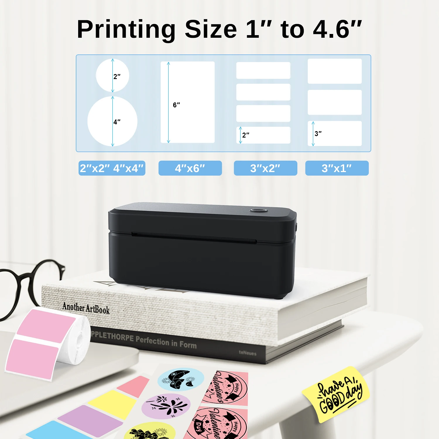 Marklife 열전사 라벨 프린터 블루투스 호환 배송 라벨 프린터 X4 D100 D200 4X6인치 아이폰 안드로이드 윈도우용