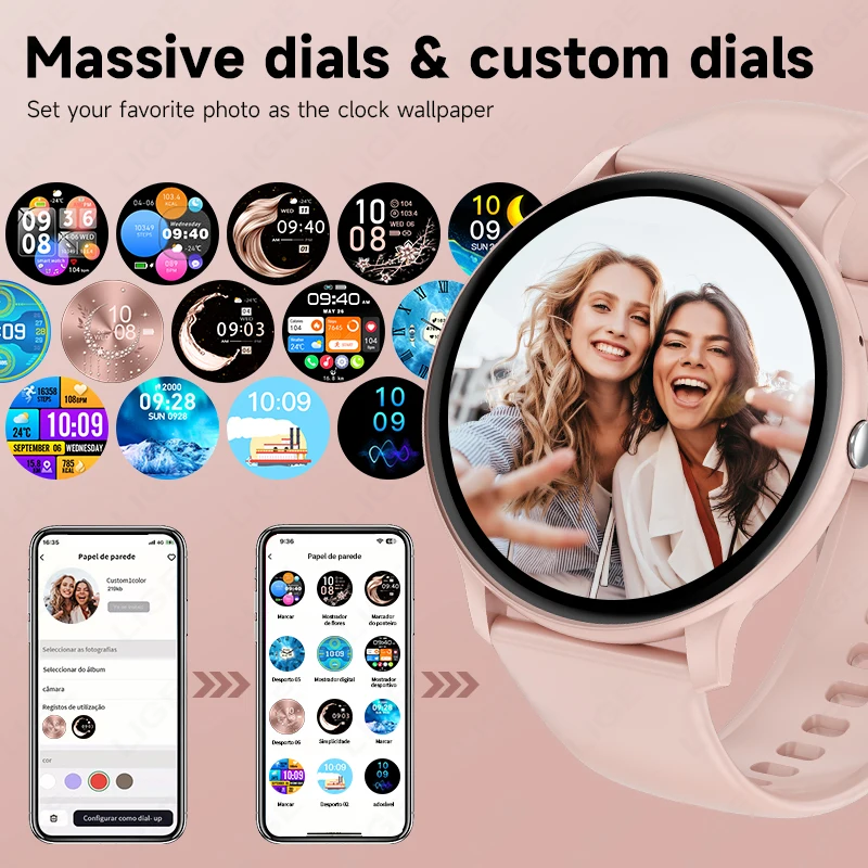 LIGE 2026 Smart Watch 1.39 Inch Answer Make Call Message Sports Calories Fitness Tracker DIY Dial Weather Watches For Women Men