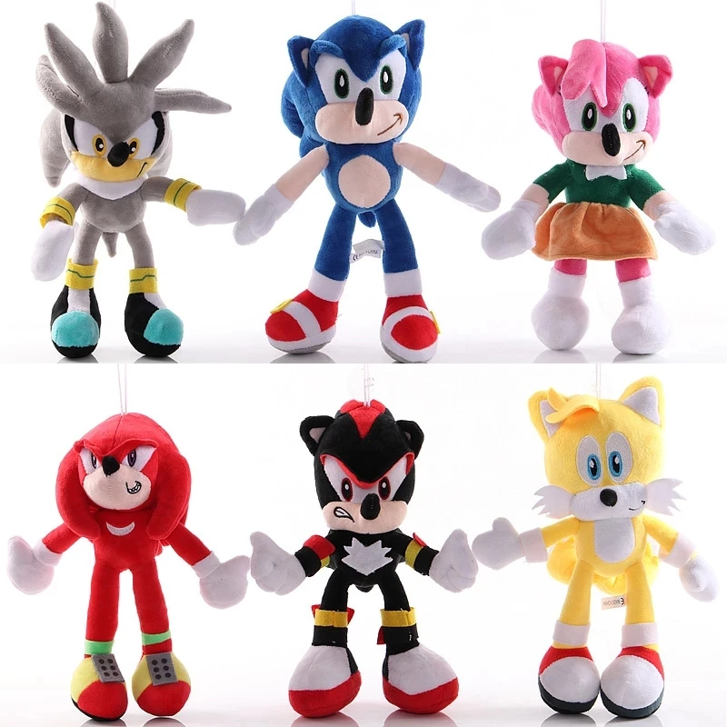 Knuckles Tails Amy Rose Blaze the Cat Super Sonic Plush Doll Stuffed Toys Gift 