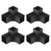Pergola Bracket Kit 4''x4'', 4pcs 3-Way Heavy Duty Corner Bracket Woodworks DIY Post Base Kit, Easy Installation Wooden Be 1