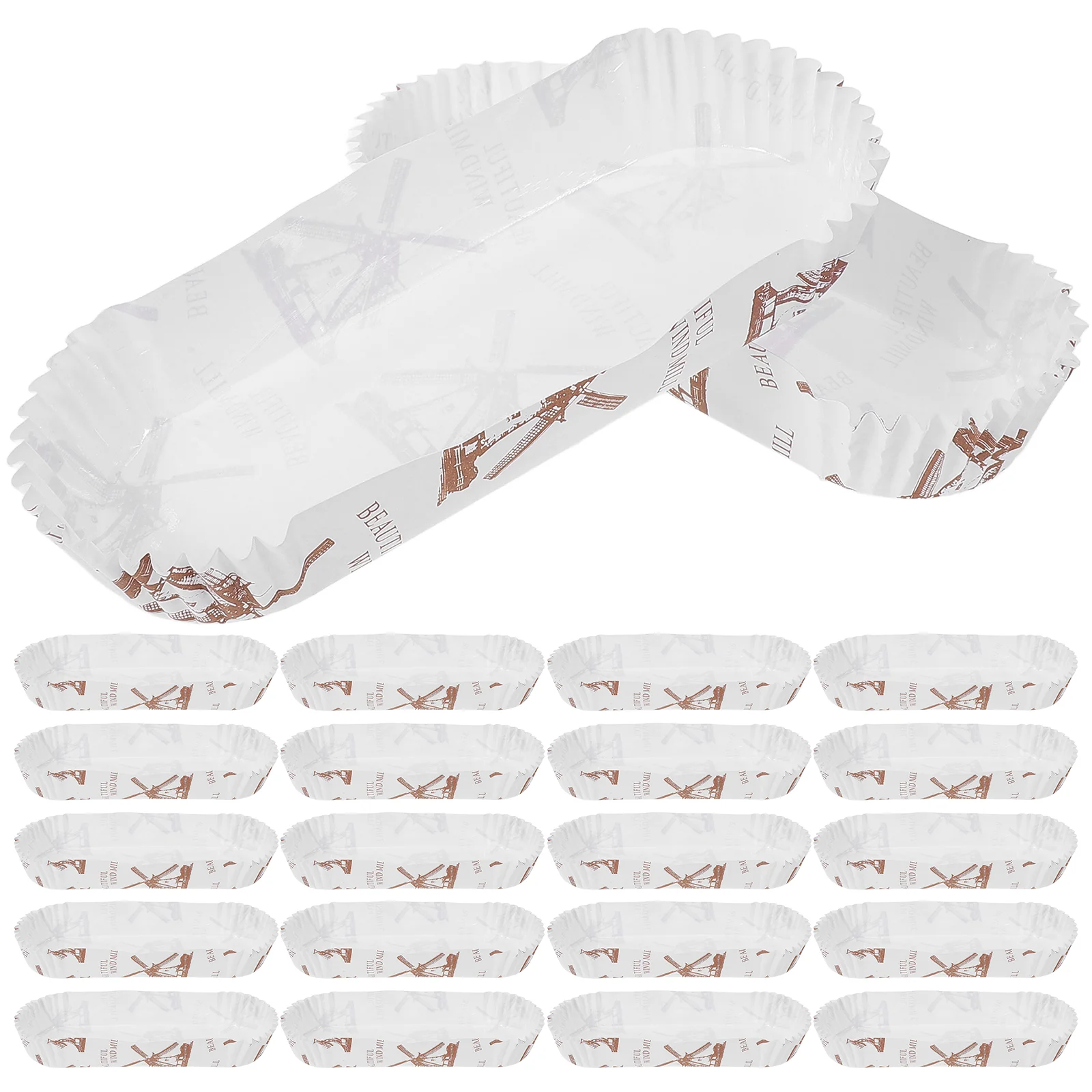 100 Pcs Paper Hot Dog Tray Dogs Bread Container Snack Holder Fried Food Greaseproof Picnic Plate Holders