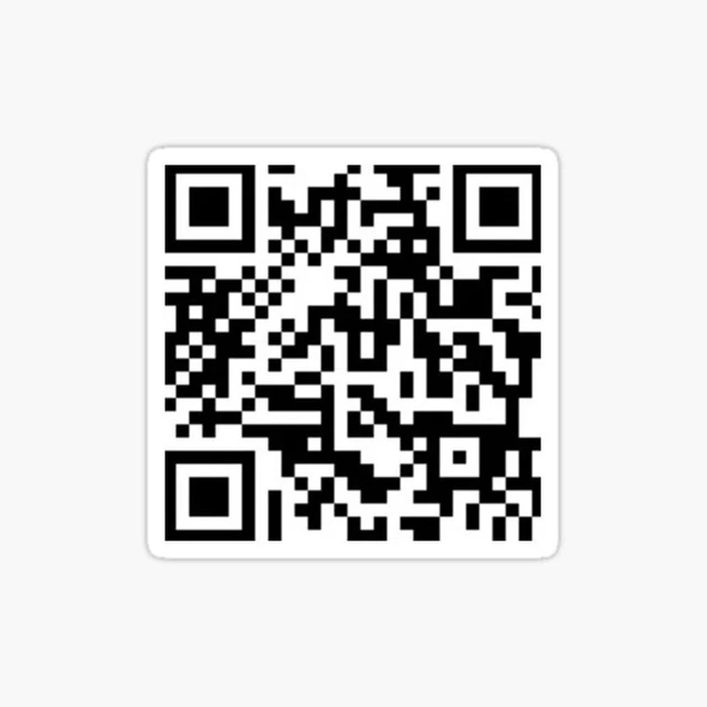 Rick Roll QR code' Sticker