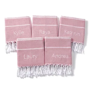 Custom Embroidered Turkish Beach Towel 1